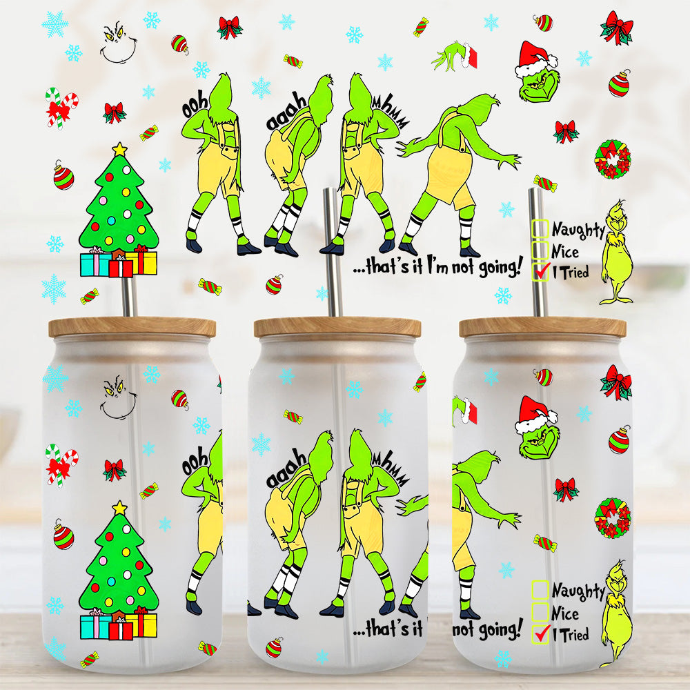 Grinch and Max christmas - UV DTF 16 oz Cup Wrap