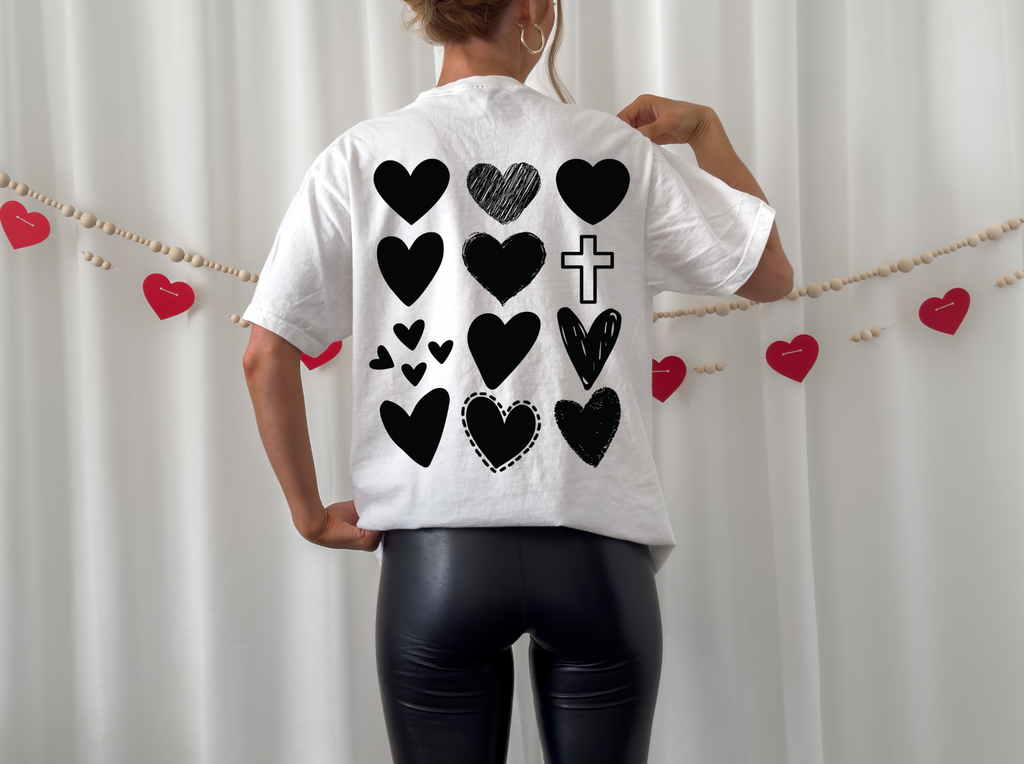 Hearts with Cross
