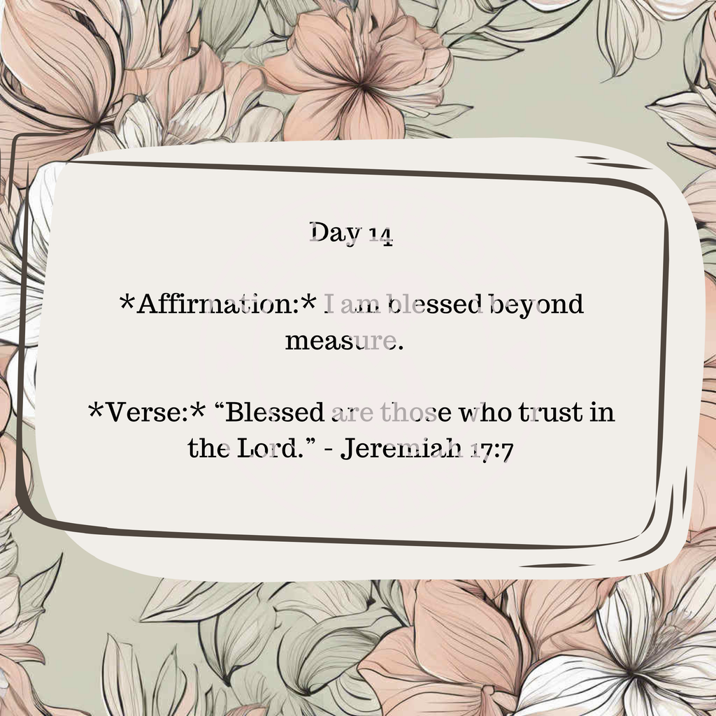 30 Daily Affirmations- Floral- Digital Download