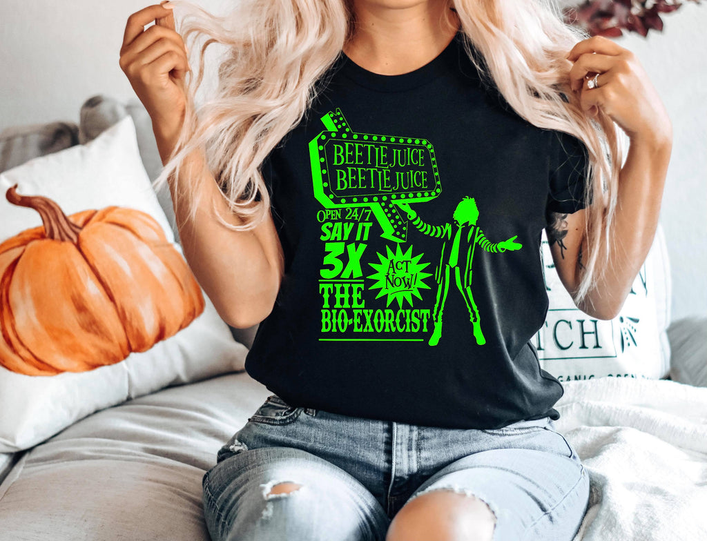 BeetleJuice Collection- Bright Green Completed Tee