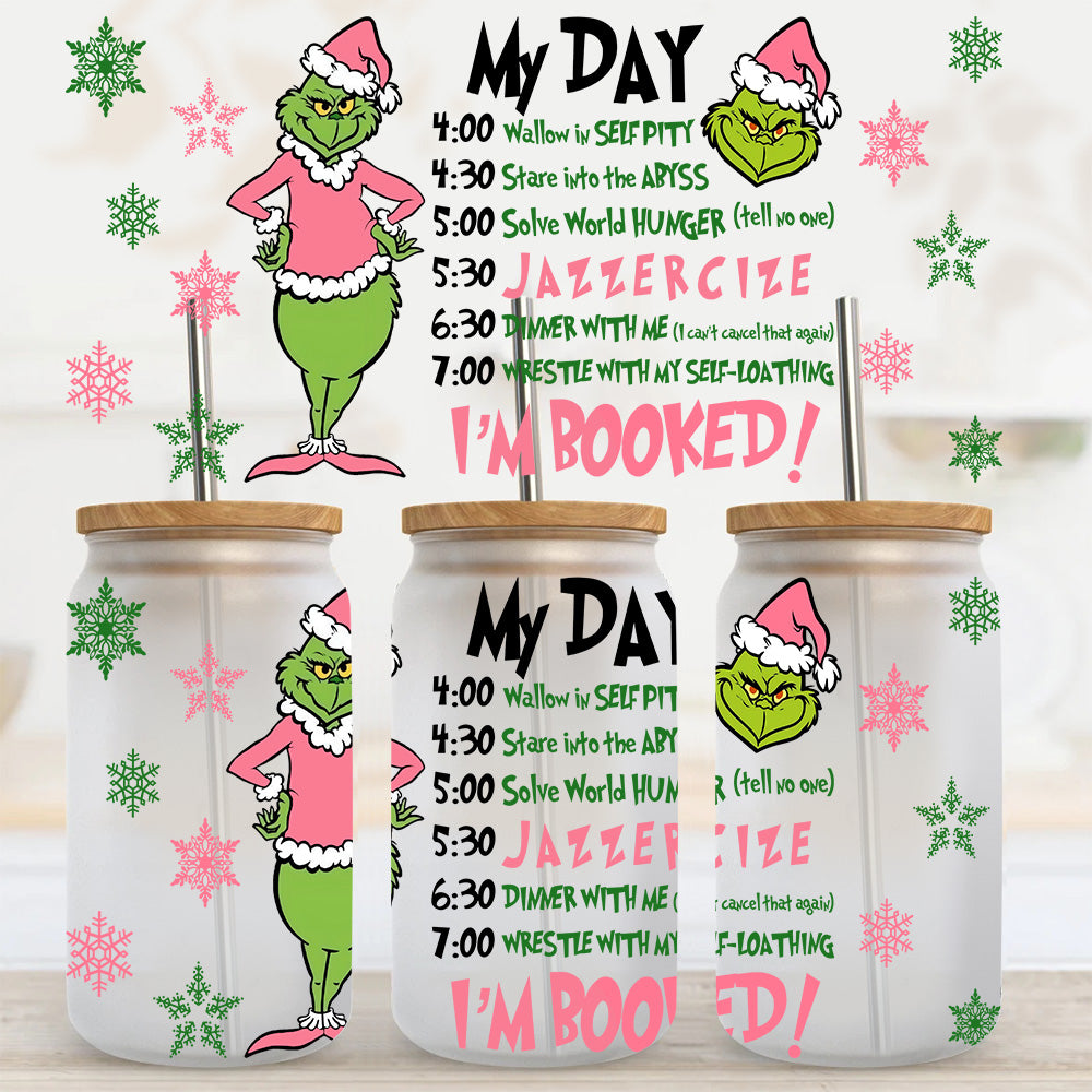 Mr. Mean Daily Schedule -UV DTF Tumbler Wrap