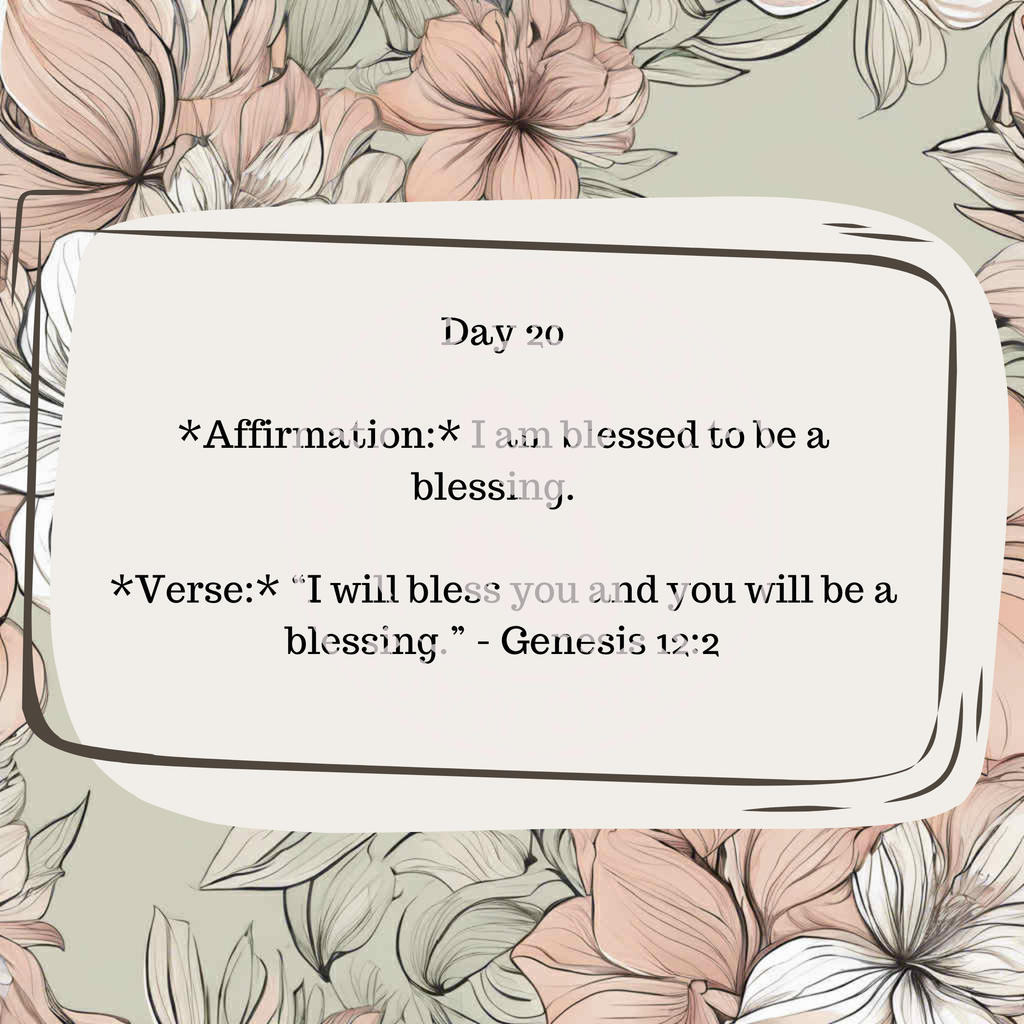 30 Daily Affirmations- Floral- Digital Download