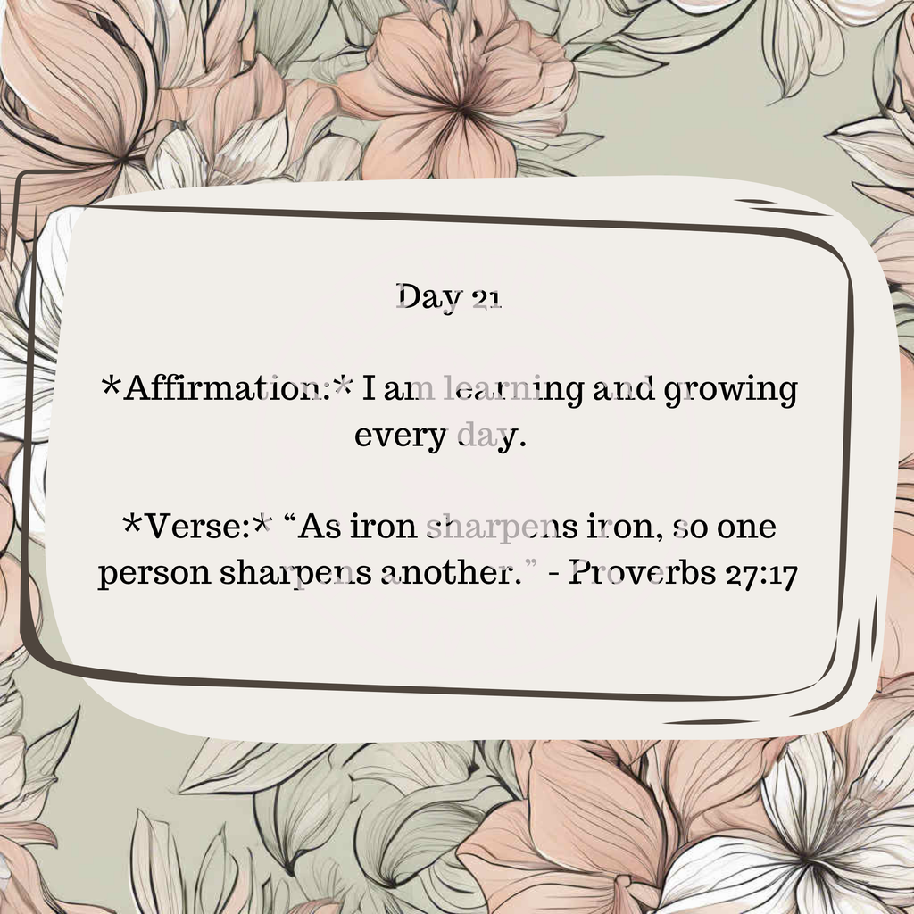 30 Daily Affirmations- Floral- Digital Download