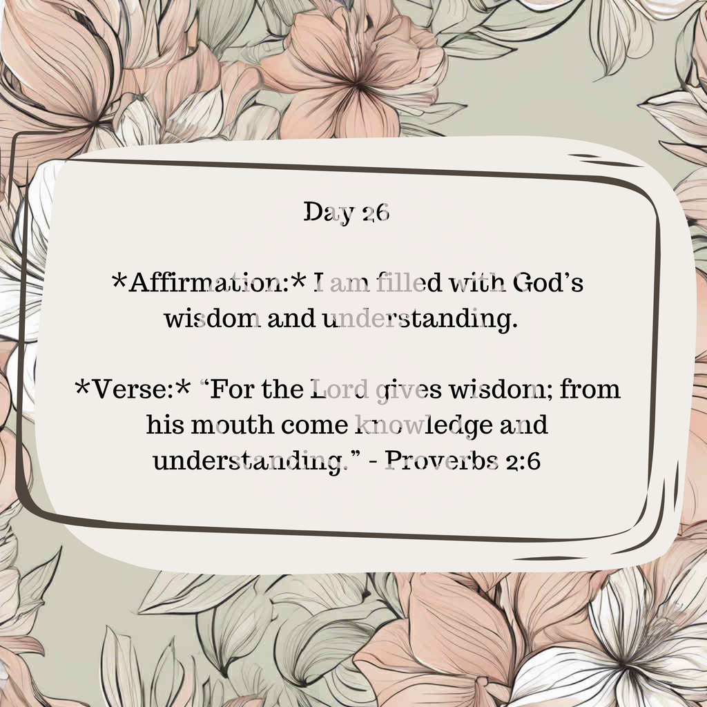 30 Daily Affirmations- Floral- Digital Download