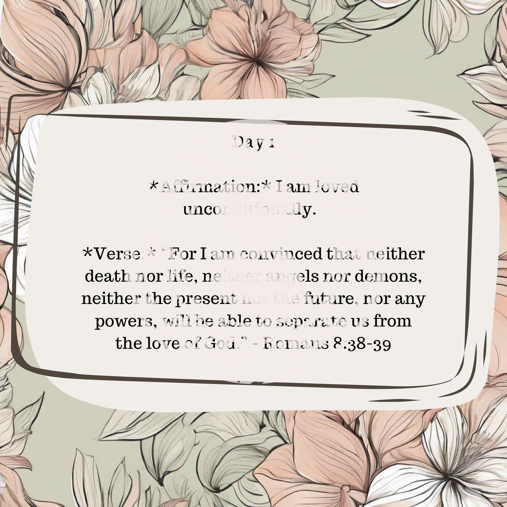 30 Daily Affirmations- Floral- Digital Download