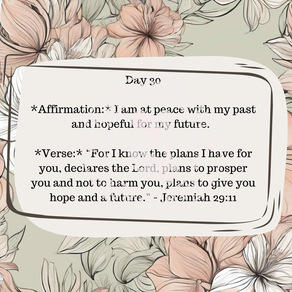 30 Daily Affirmations- Floral- Digital Download