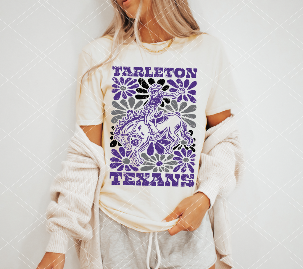 Cute Tarleton Graphics Groovy Floral Tarleton Texans Digital | Anything You Can Screen, We Can ...