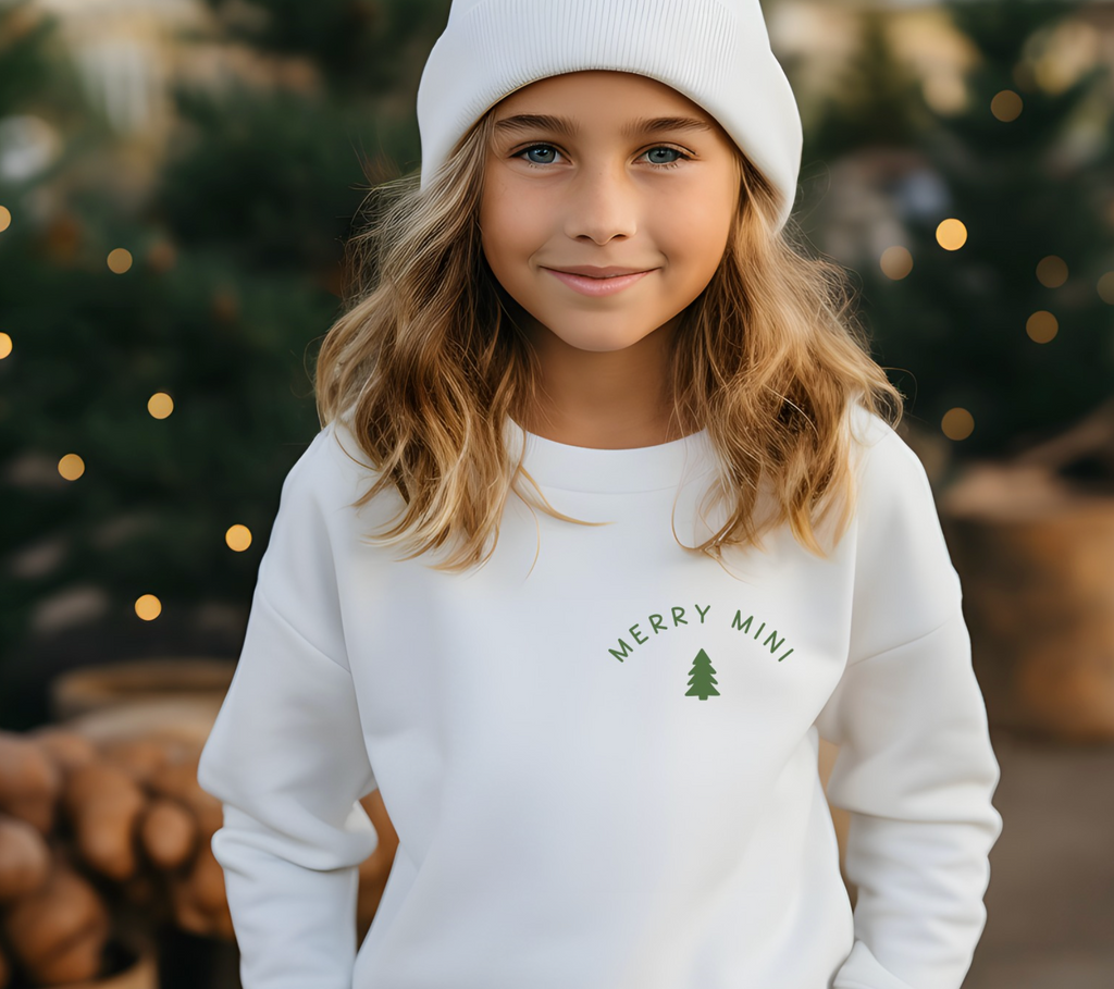 Merry Mama/ Merry Mini- Embroidered Sweatshirt