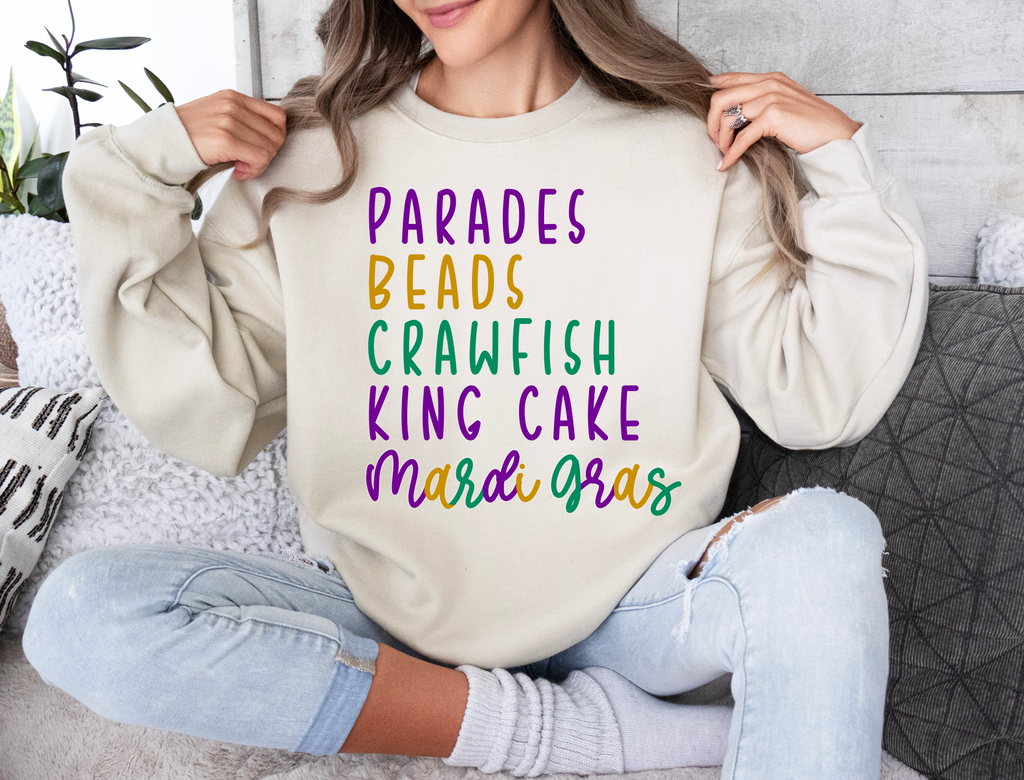 Parades Beads Crawfish King Cake