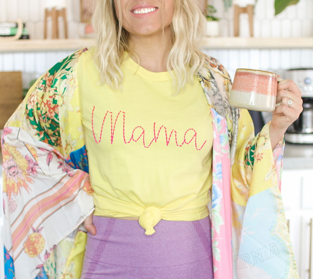 Faux Embroidered Mama