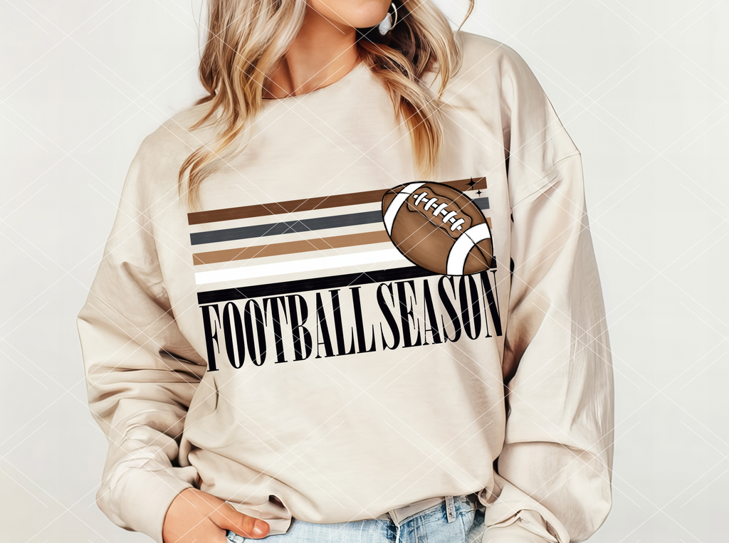 Retro Striped Football Season