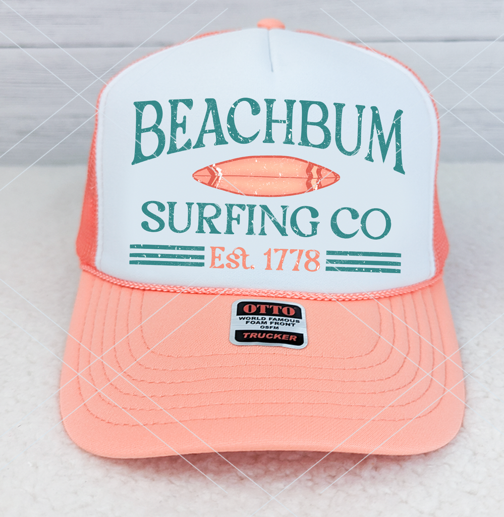 Beach Bum Surfing Company HAT PRINT ONLY