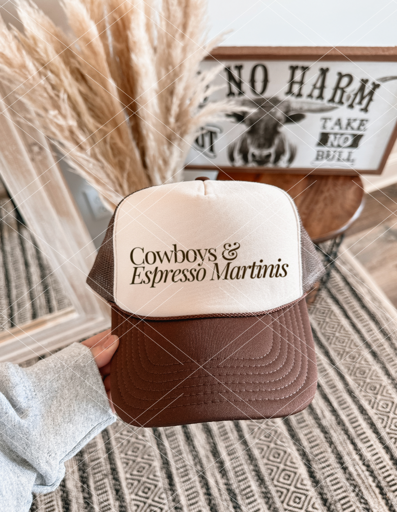 Cowboys and Espresso Martini's COMPLETED HAT/ TEE