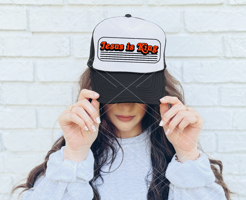 Retro Jesus is King- Trucker Hat