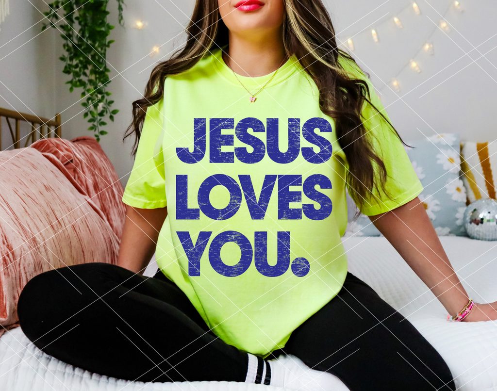 Jesus Loves You Neon Vibes - PRINT ONLY