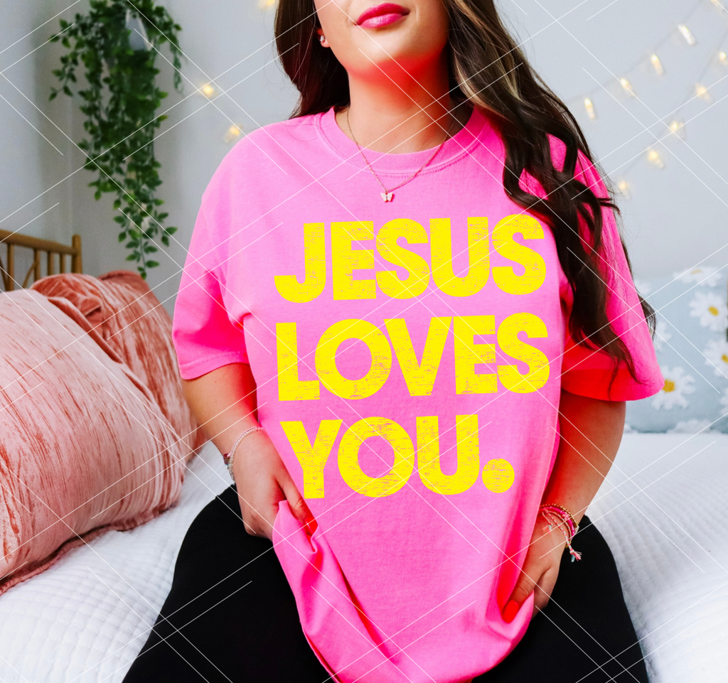 Jesus Loves You Neon Vibes - PRINT ONLY