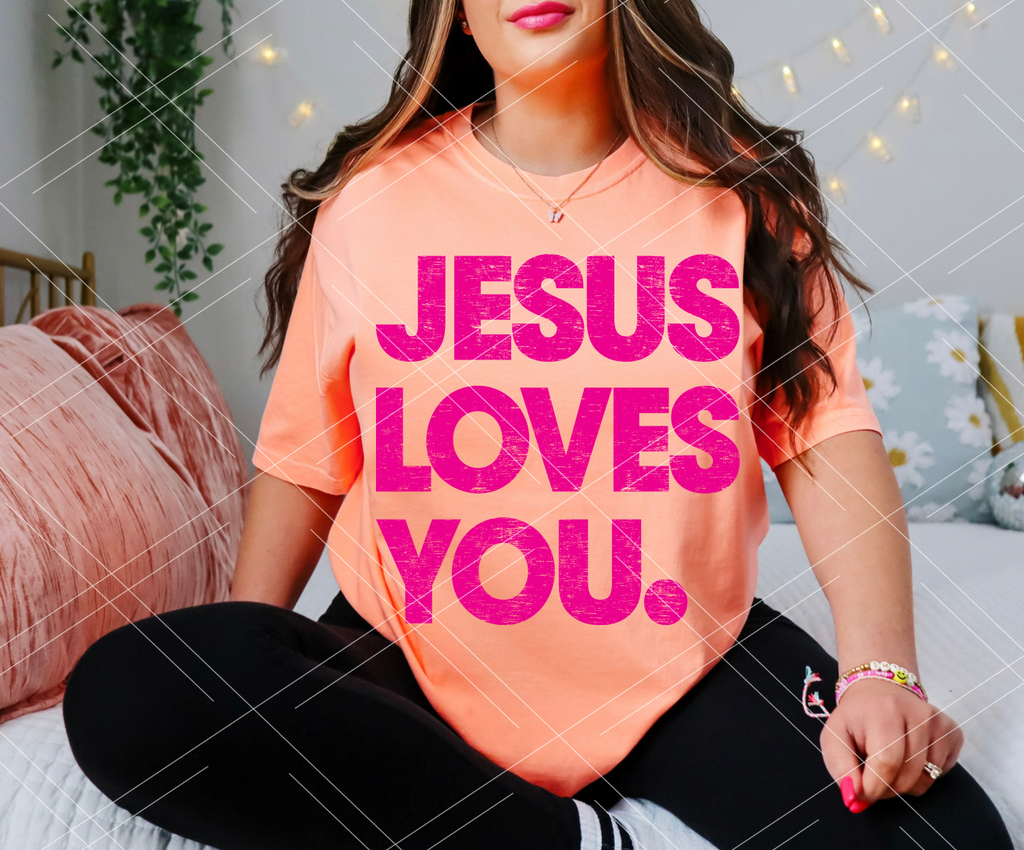 Jesus Loves You Neon Vibes - PRINT ONLY