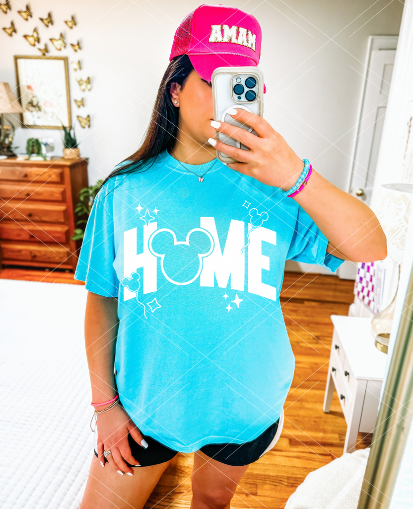 Home with Mouse- Completed Tee
