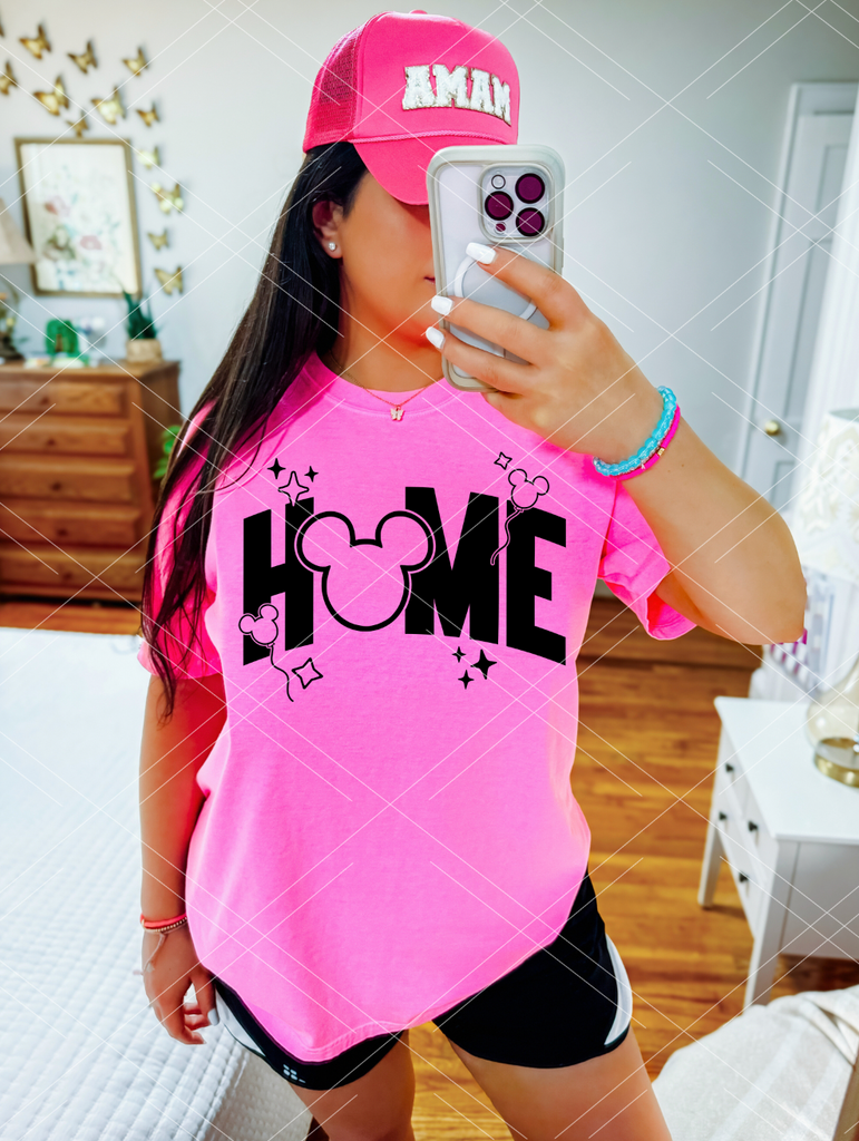Home with Mouse- Completed Tee