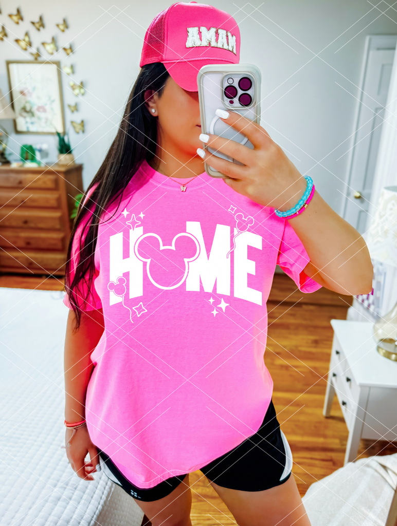 Home with Mouse- Completed Tee