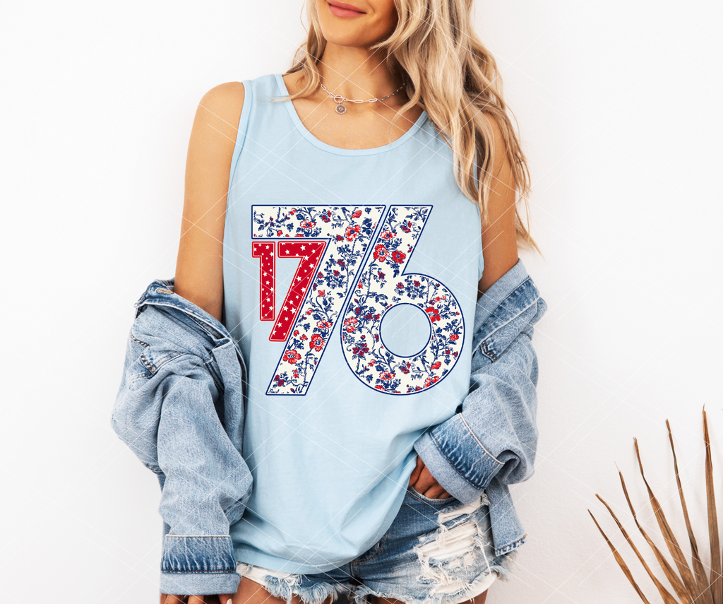 Floral 1776 - COMPLETED TEE
