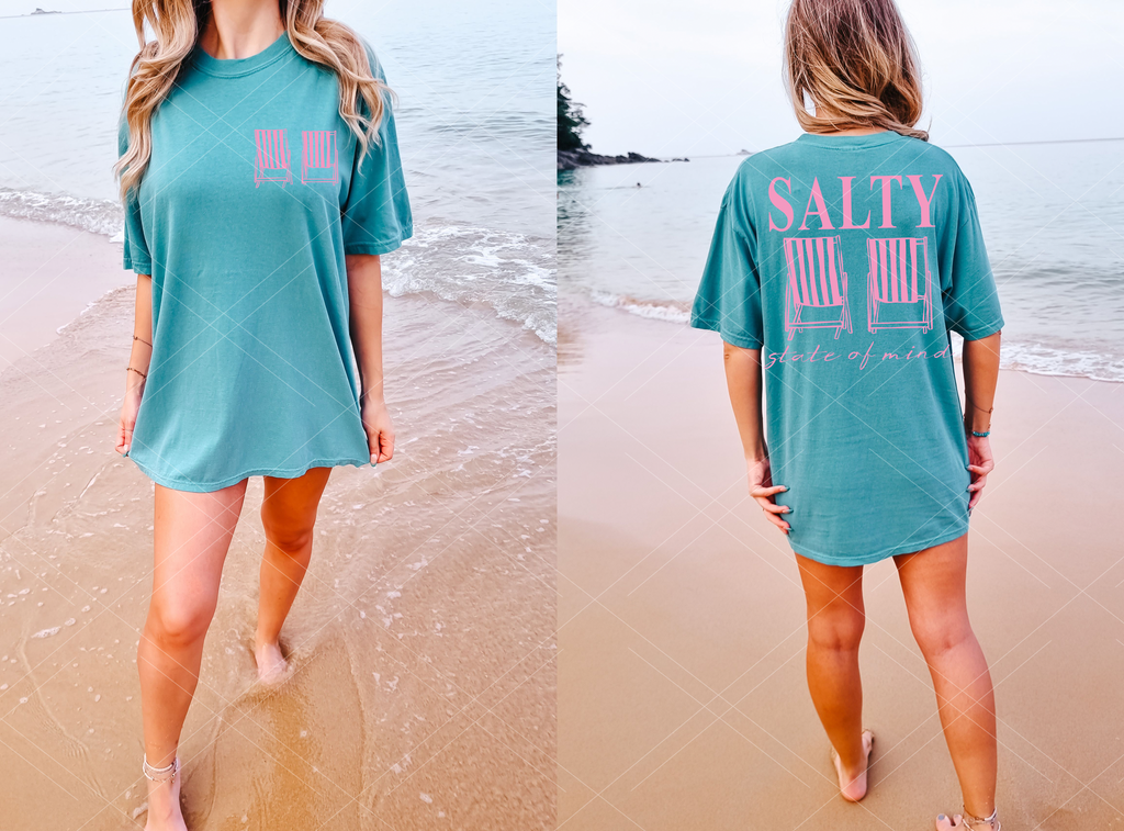 Salty State of Mind Beach Chairs- Completed Tee