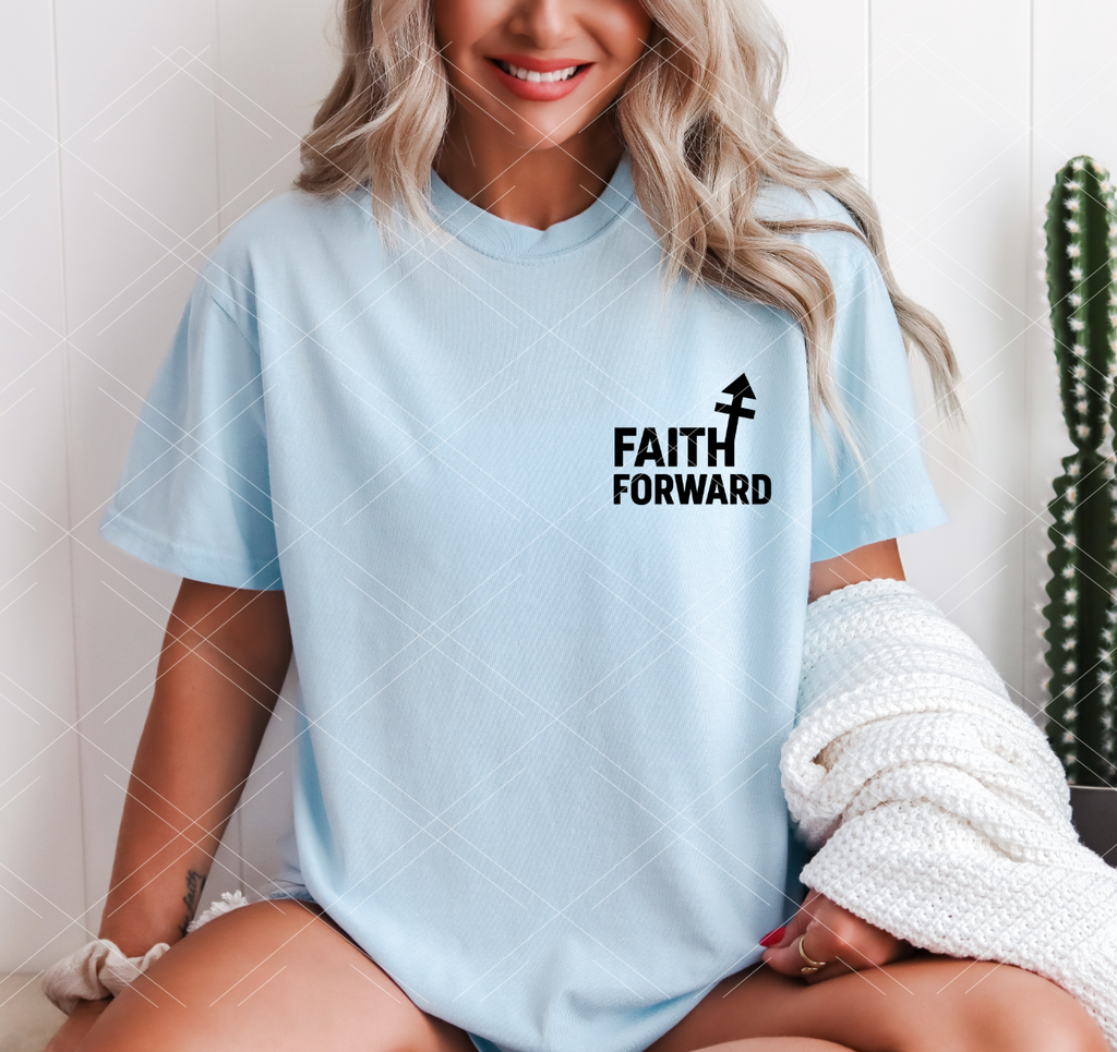 Faith Forward - Chambray Comfort Color