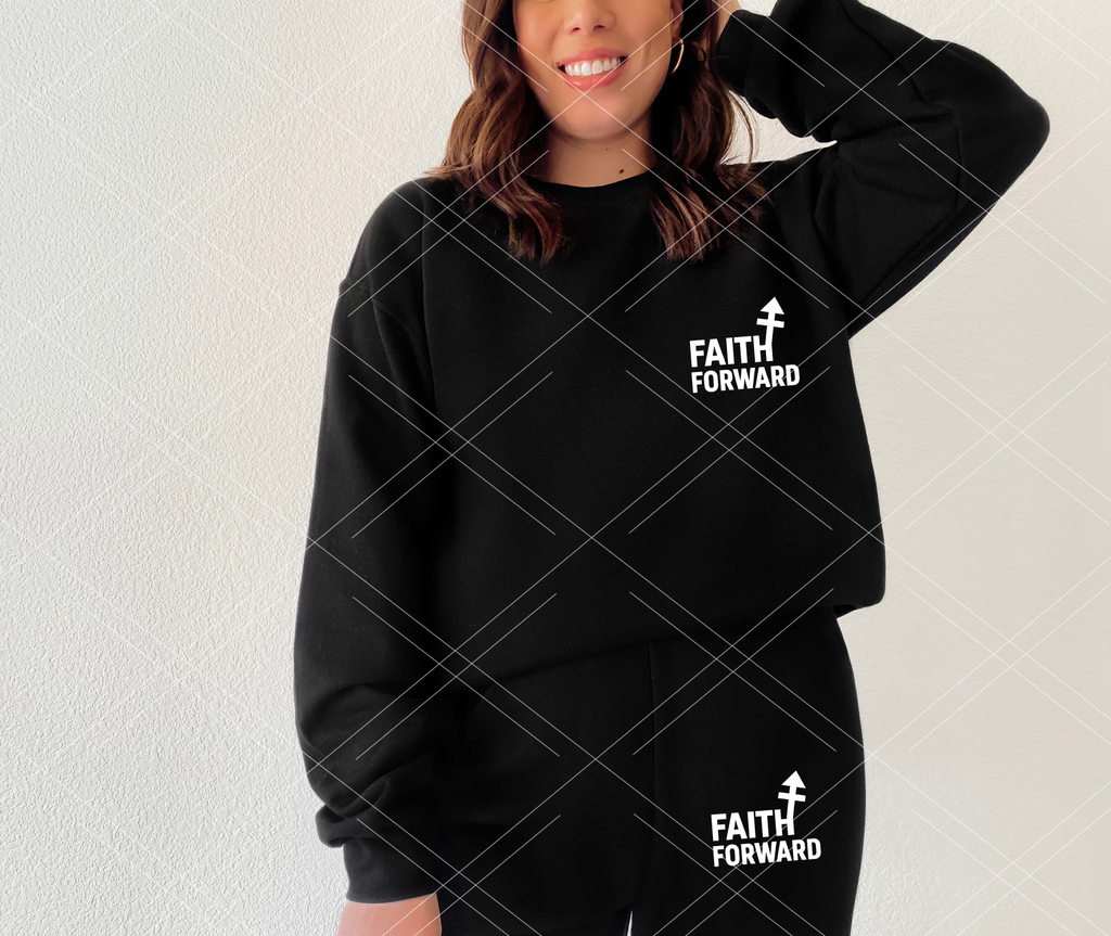 Faith Forward - Black Sweatsuit Set