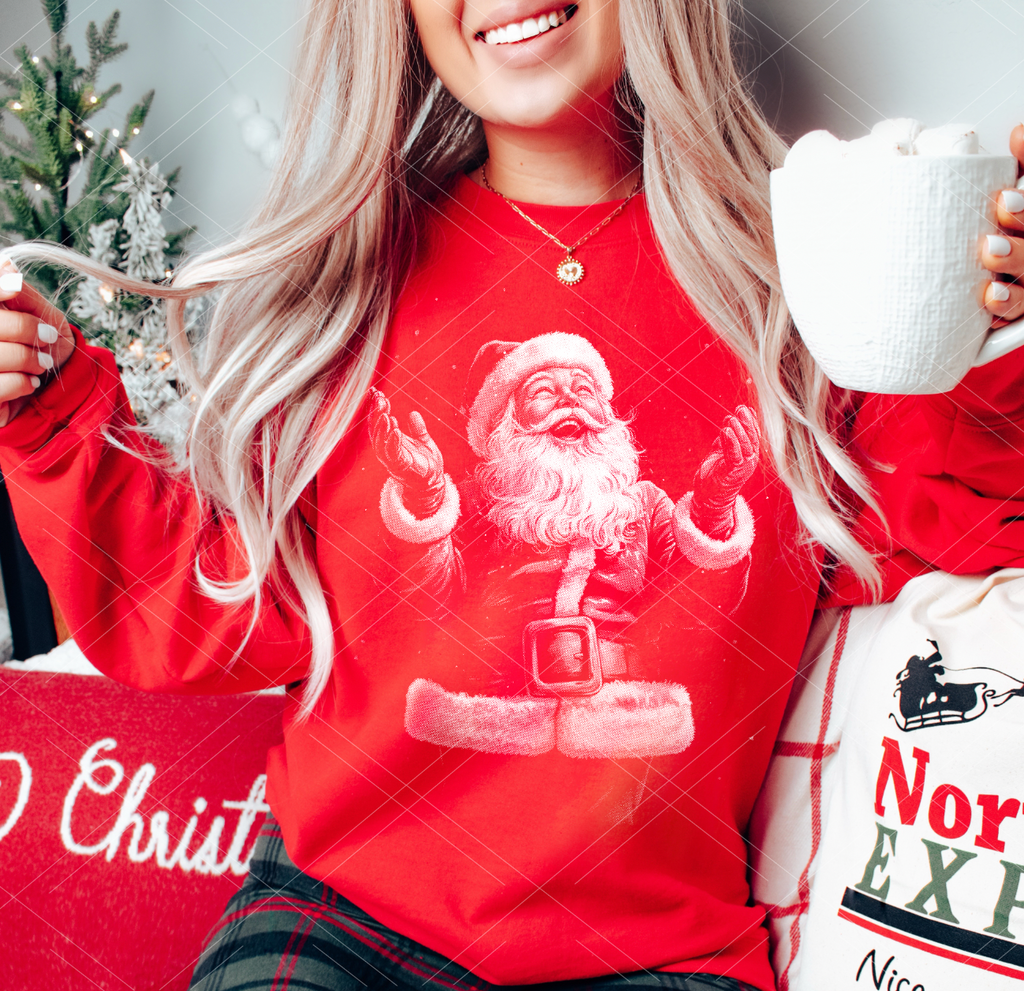 Half tone Santa- Print Only