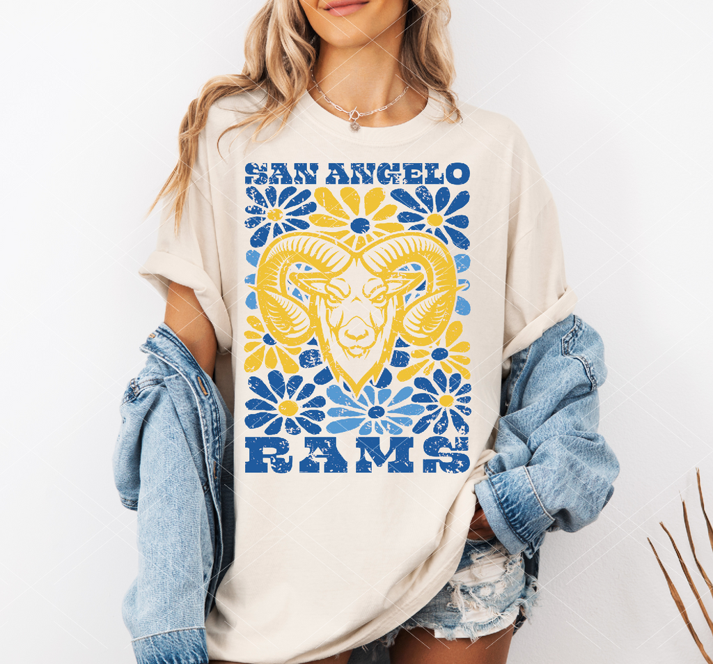 Groovy Floral San Angelo Rams- Digital Download | Anything You Can ...