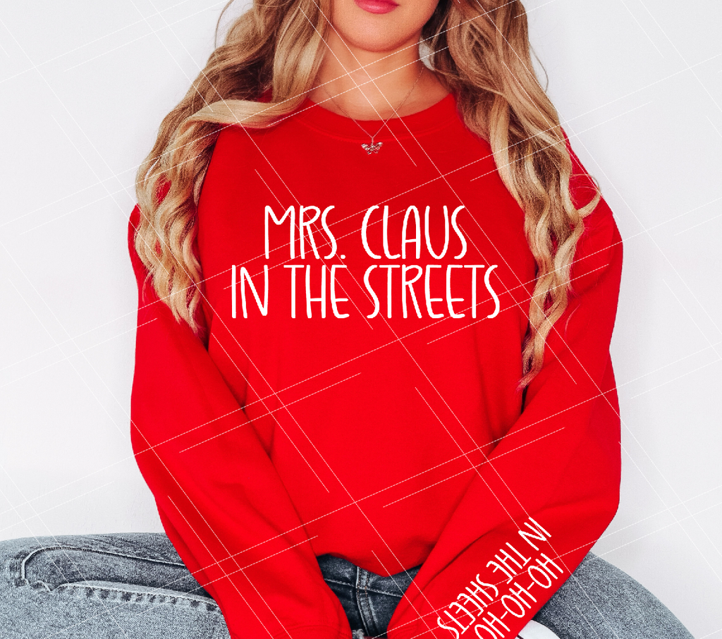 Mrs. Claus in the streets Puff Print