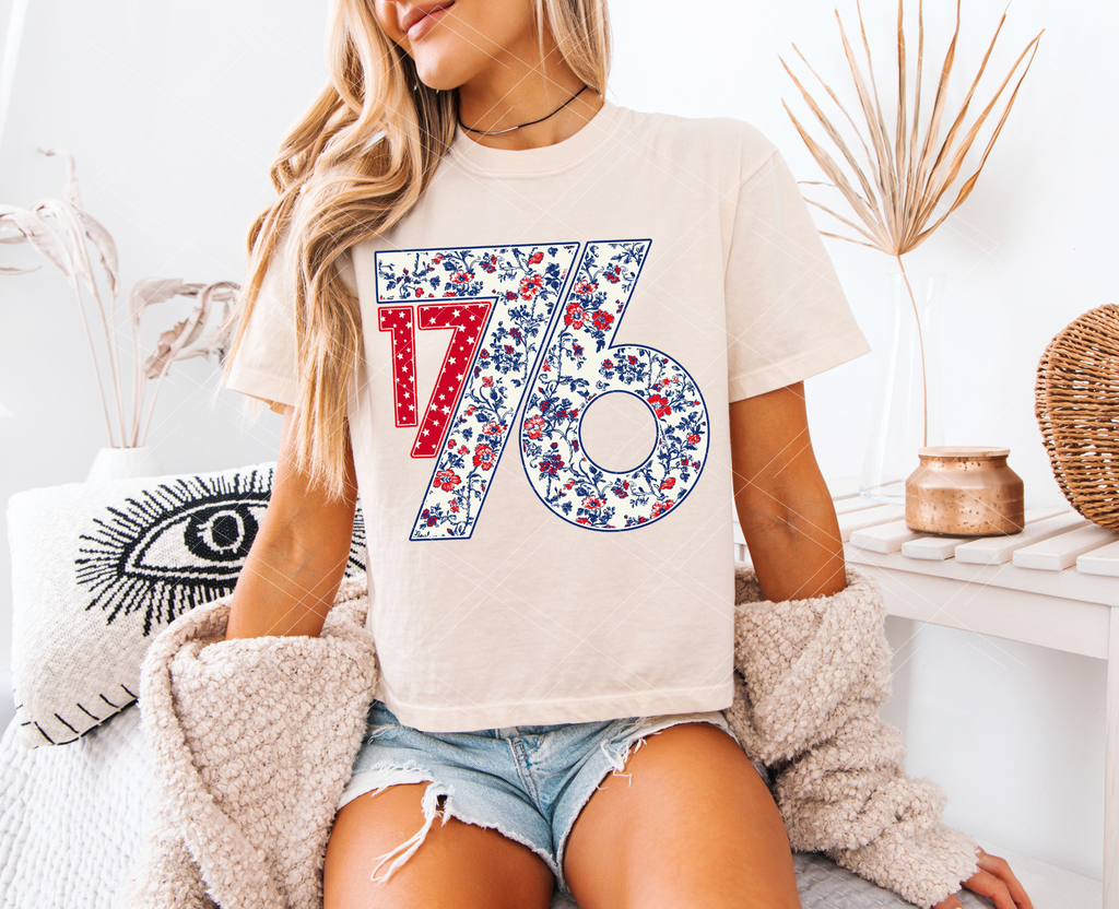 Floral 1776 - COMPLETED TEE