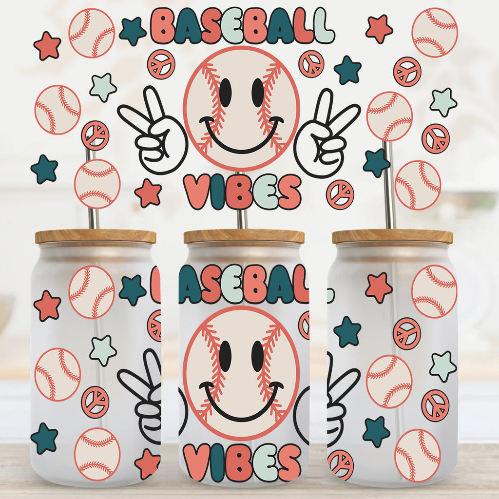 Baseball Vibes-UV DTF Tumbler Wrap