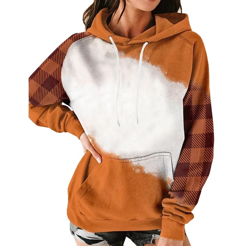BLANK FAUX BLEACHED HOODIE - IN STOCK READY TO SHIP