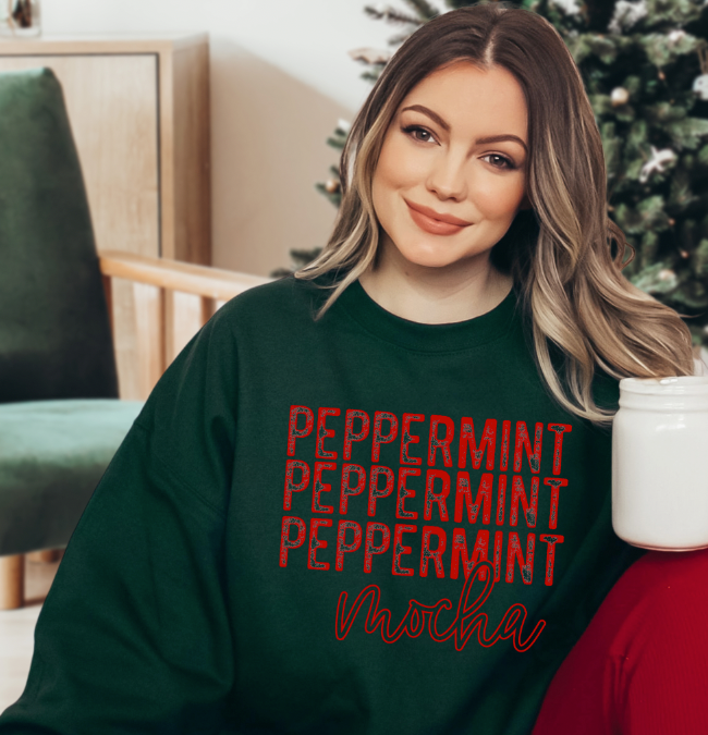 Peppermint Mocha Repeat- puff print