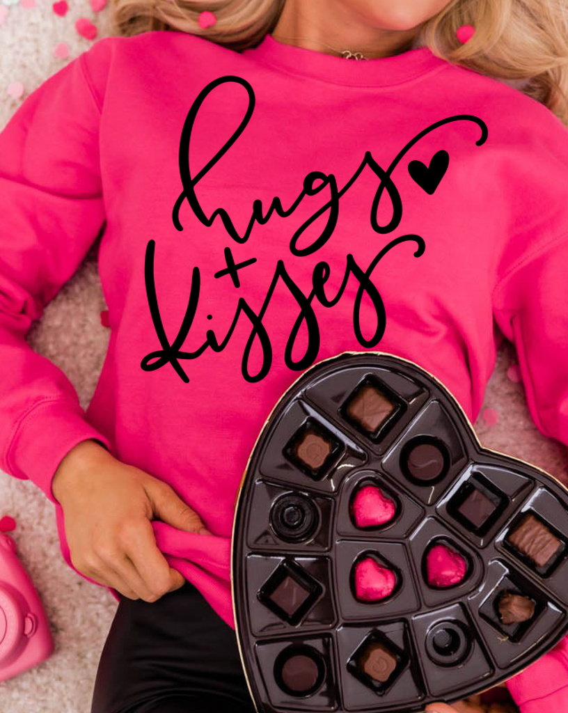 hugs and kisses- Puff Print