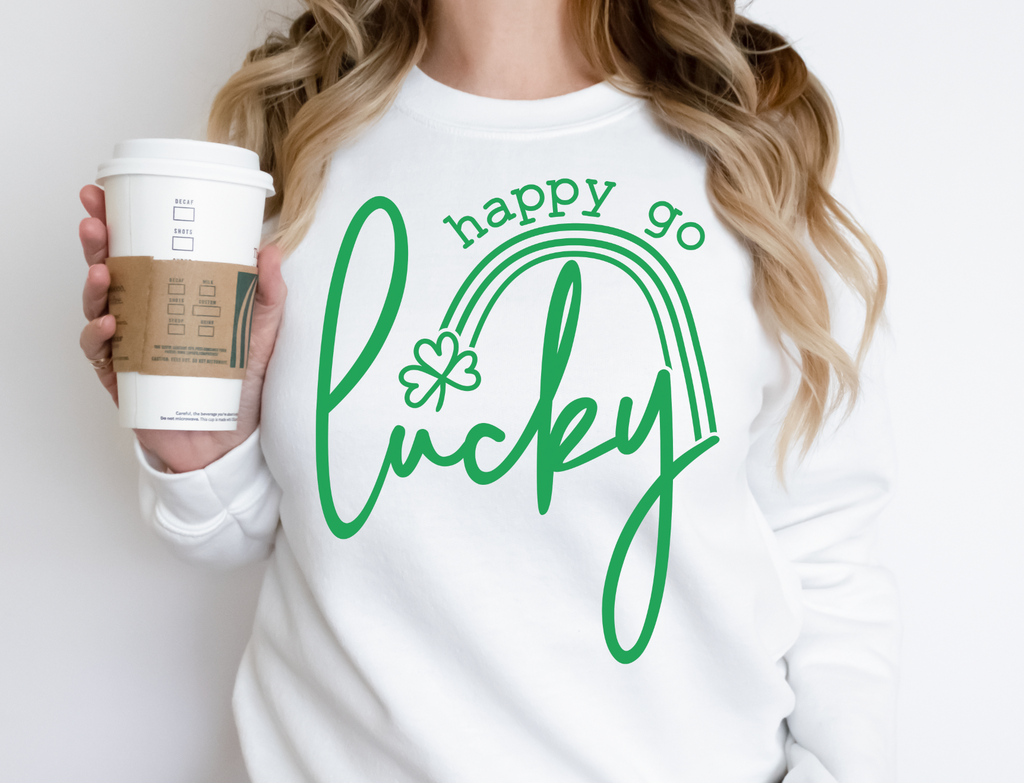 Happy Go Lucky- Puff Print