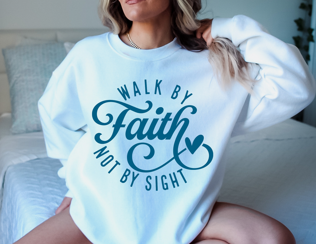 Walk By Faith Not By the Site- Puff Print