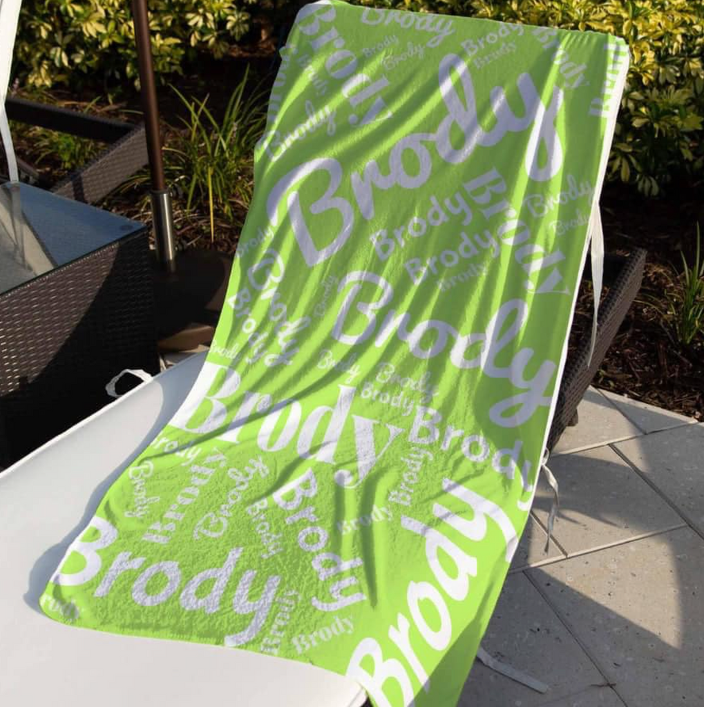 Custom All Over Name Beach Towel