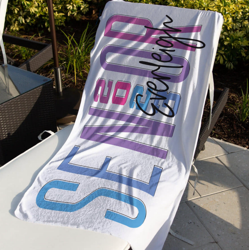 Senior 2023 Personalized Beach Towel