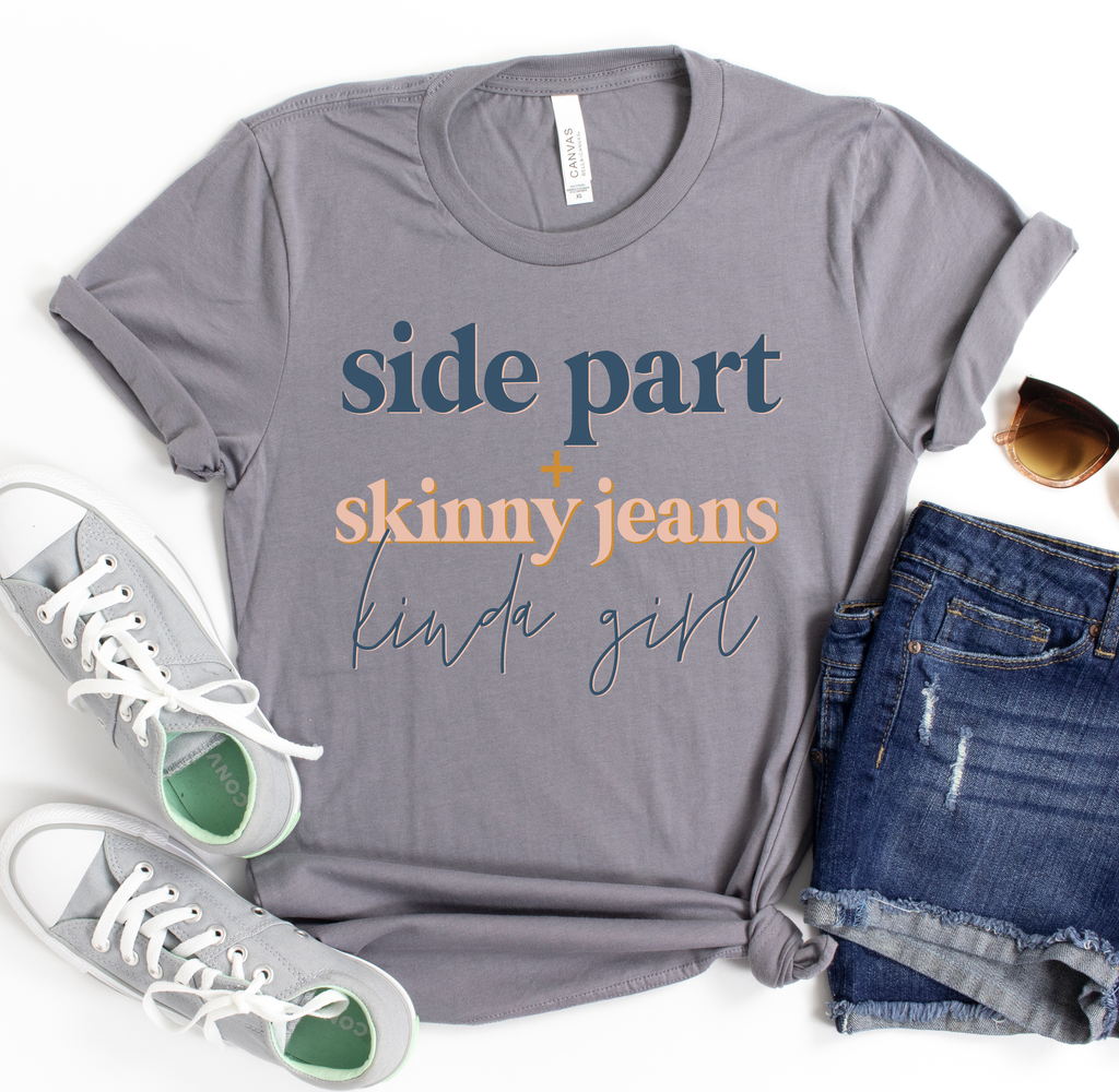 Skinny Jeans And Side Part kinda Girl