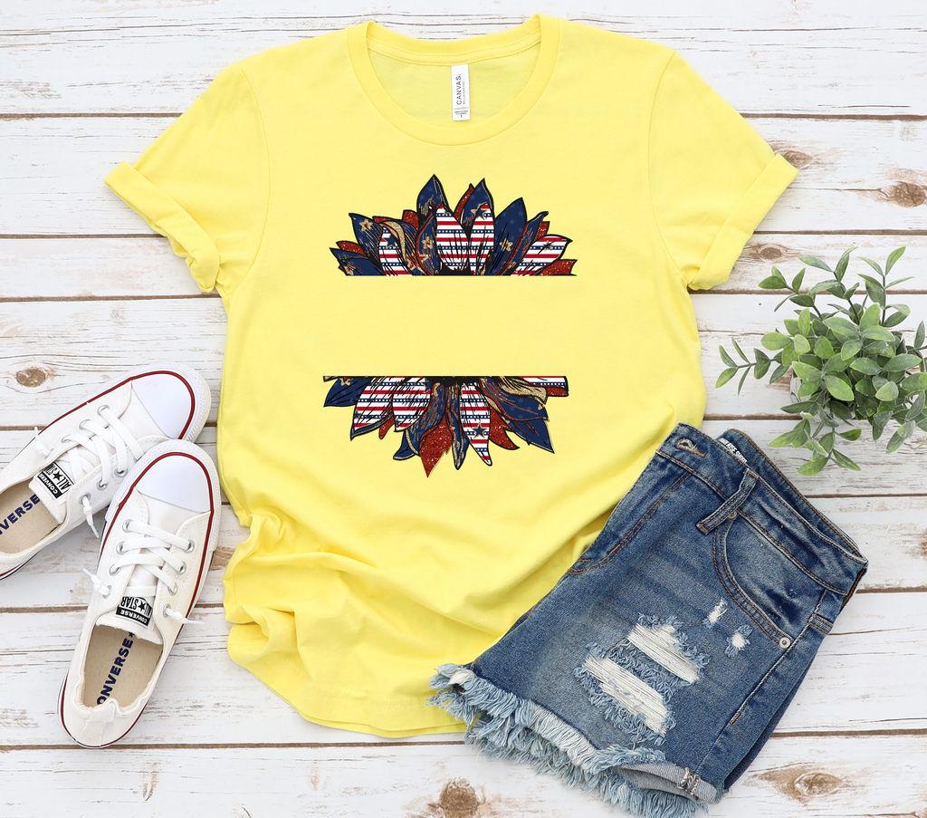 Patriotic Split Sunflower