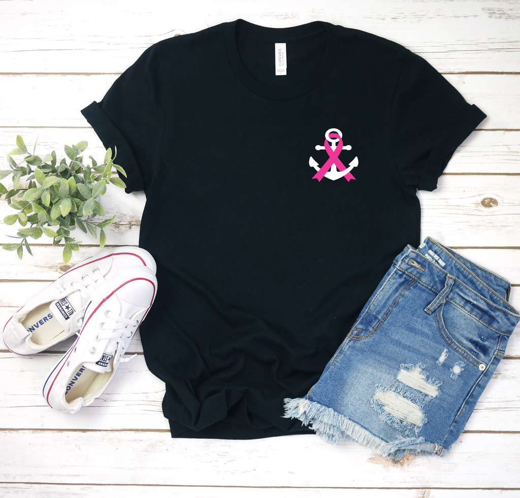 Breast Cancer Ribbon with Anchor